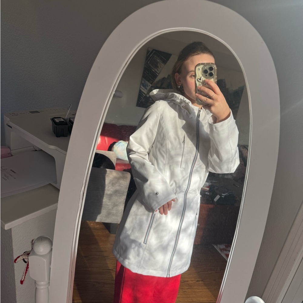 PERFECT CONDITION Tommy Hilfiger White Hooded Rain Jacket